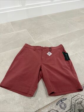 Travis Mathew Men's Flat Front Golf Shorts - Brick Red *NWT*